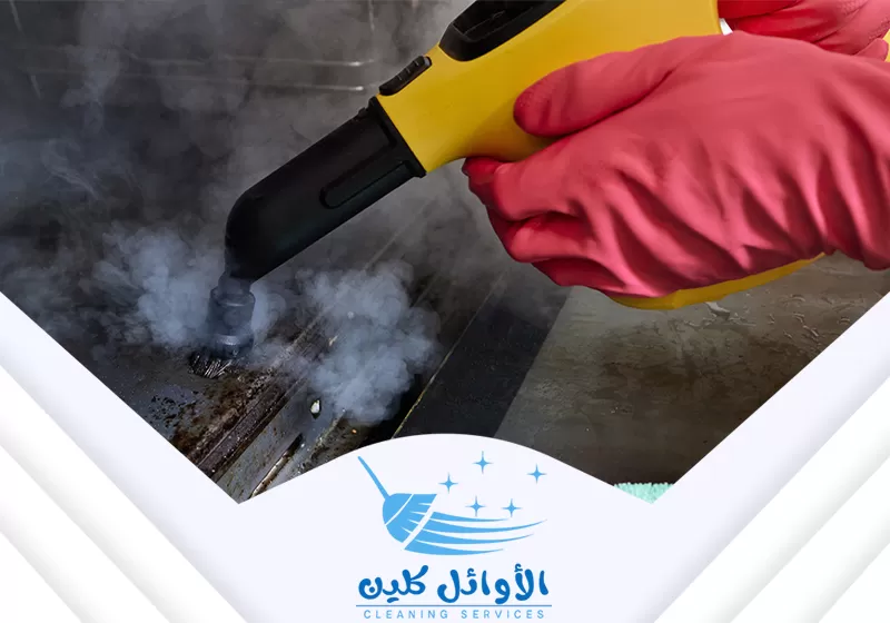 تستخدم آلة البخار الساخن لإزالة الدهون المتراكمة والأوساخ العالقة في الأفران.